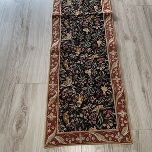 Fine Art Tapestries Woven Wall Hanging TAPESTRY Runner Rabbits Monkeys 17x68